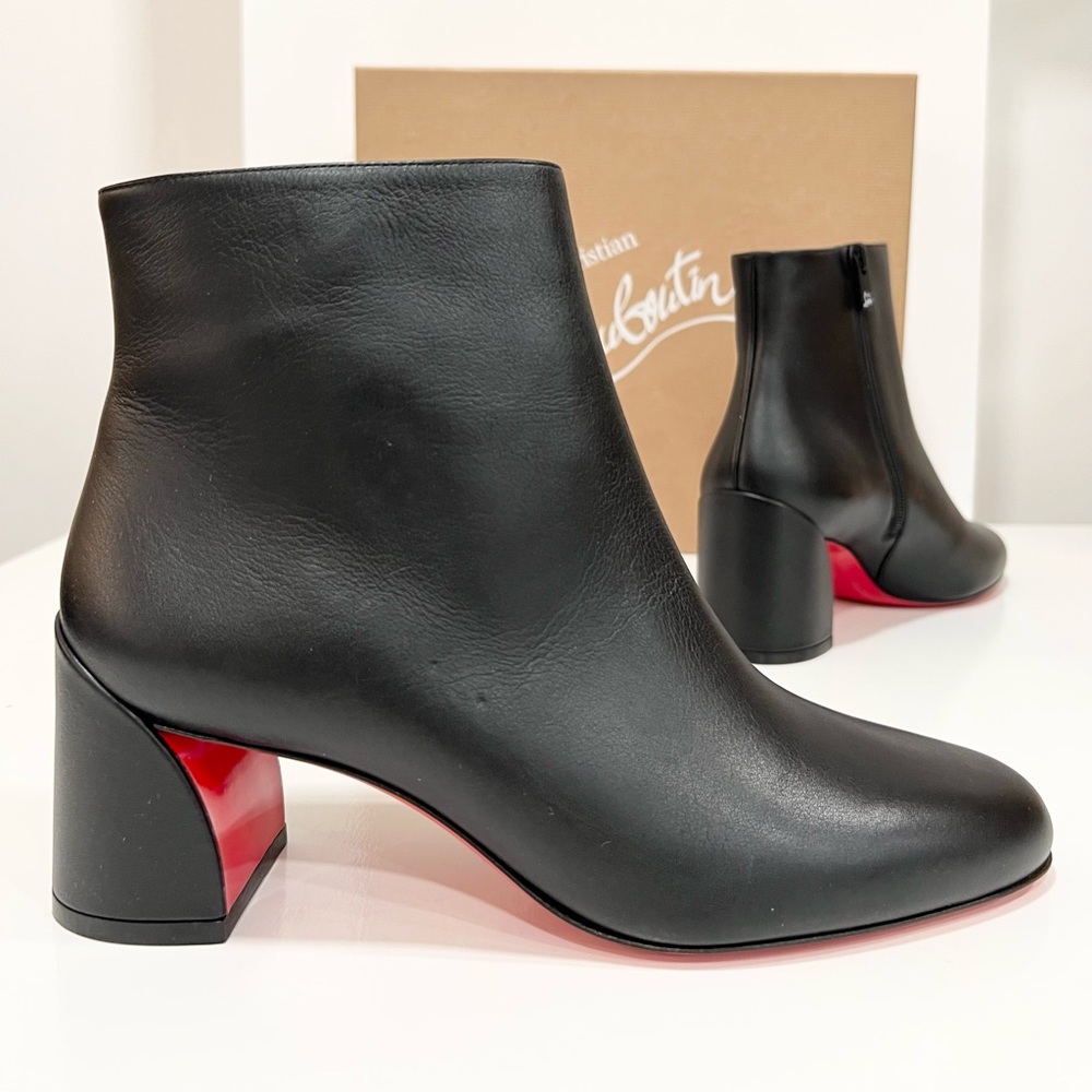 Christian Louboutin Turela Leather Ankle Boots 85mm H… - Gem